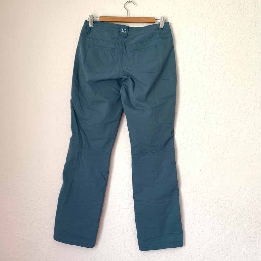 Kuhl Hiking Pants Women 4 Short Teal Blue Articulated Knee Gorpcore Outdoor - Picture 2 of 14